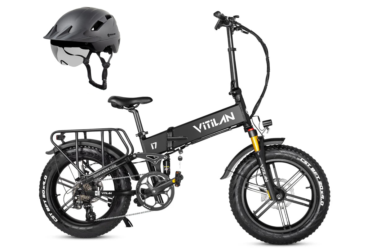 Vitilan I7 black helmetwith wheels