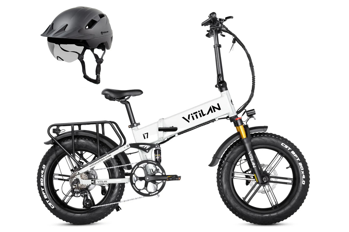 Vitilan I7 white helemet and wheels and gear