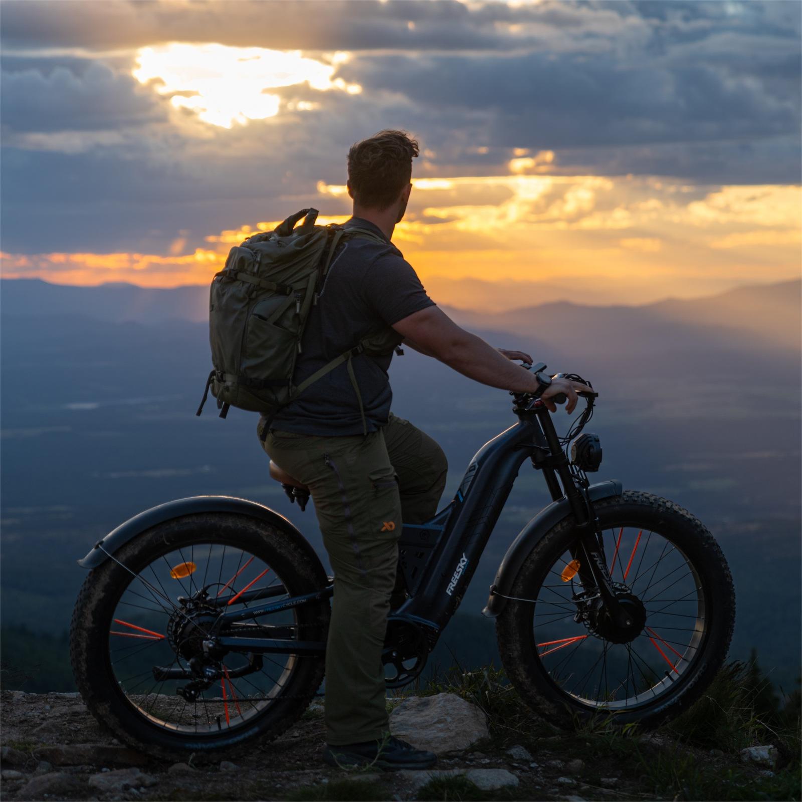 Freesky Electric Bike Sunset Mountain View