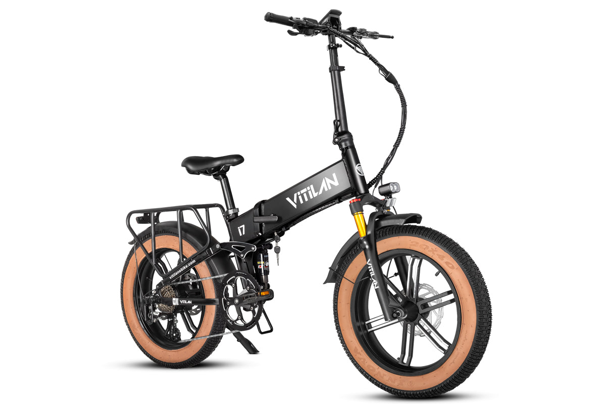 Vitilan I7 black different tires sideview