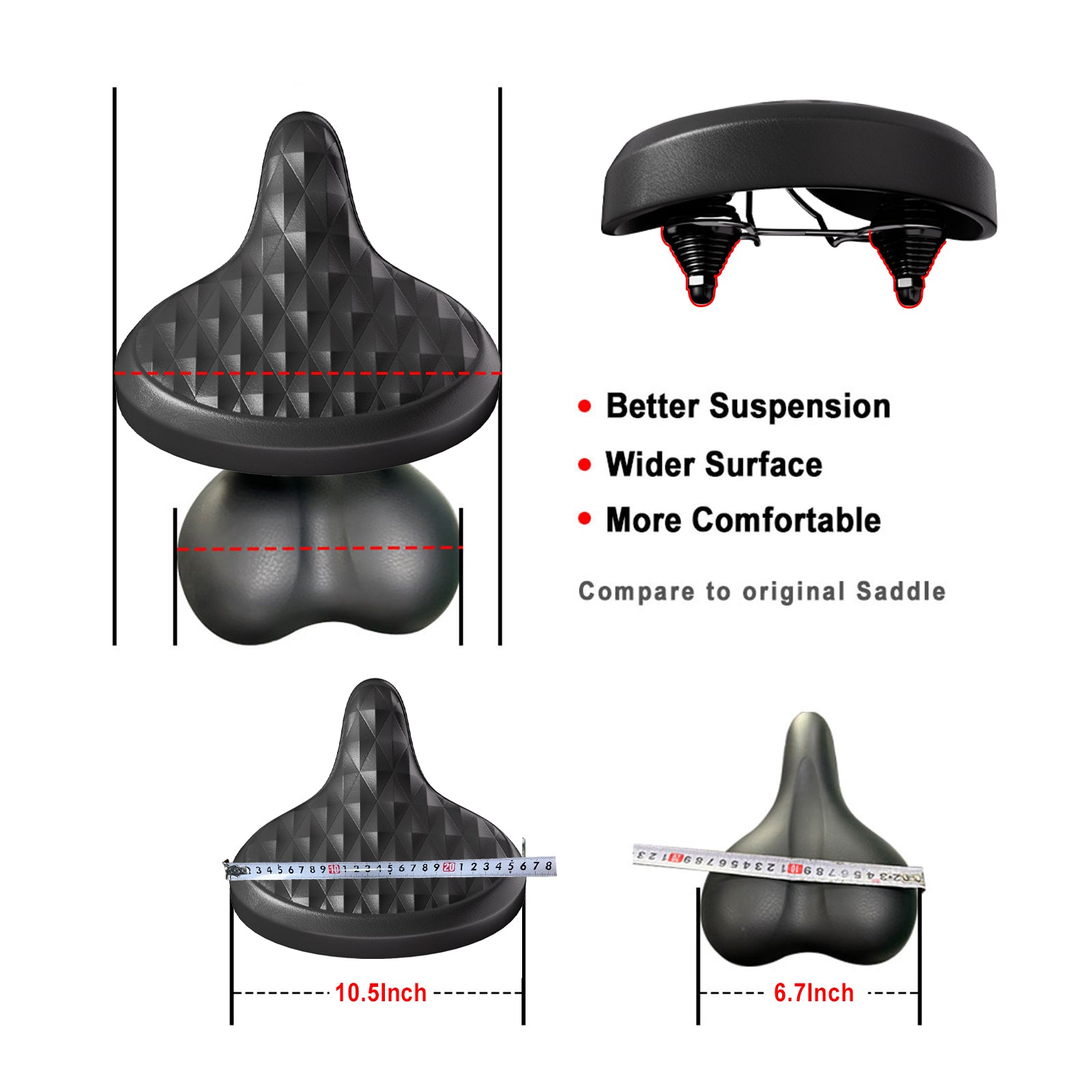 Freesky Oversized Comfortable Saddle