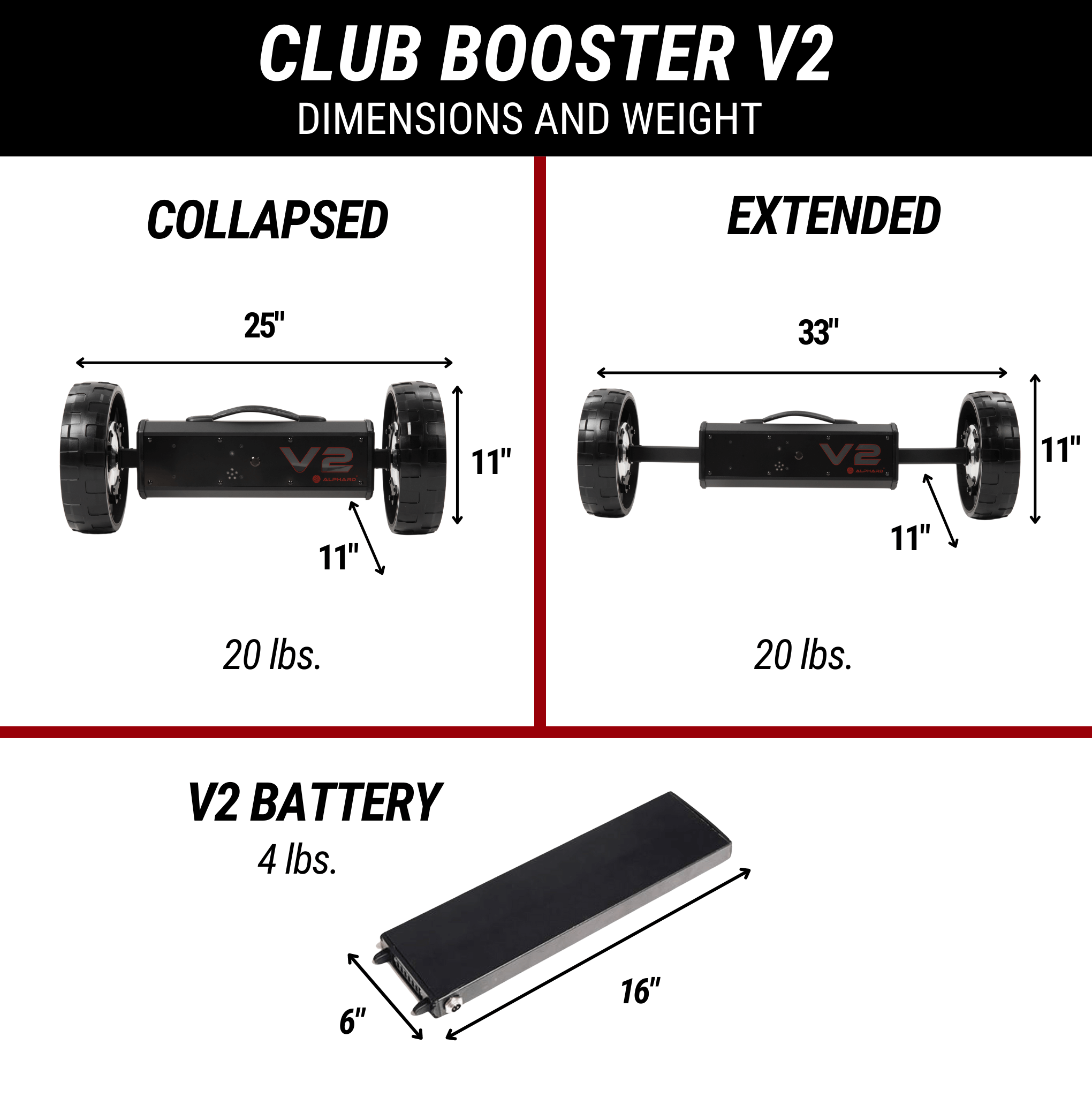 Alphard Golf Club Booster V2 Dimensions and weight